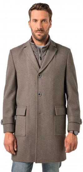 JP1880 Coat Flexnamic Quilted Insert Grey TALL - TALL bundy - 