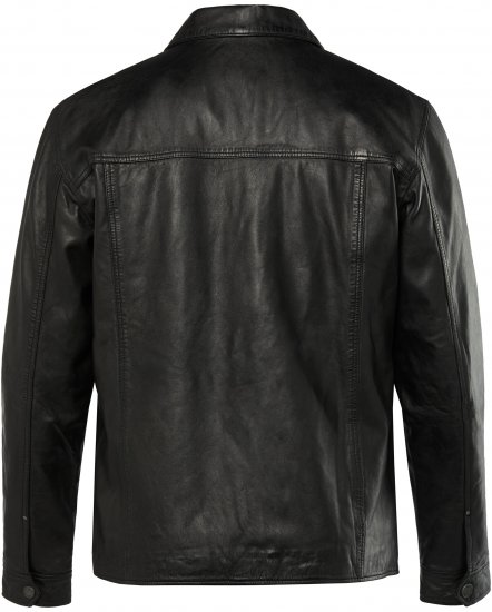 JP1880 Leather Jacket Finest Lamb Nappa Black - Bundy - Bundy Nadměrné Velikosti - 2XL-8XL