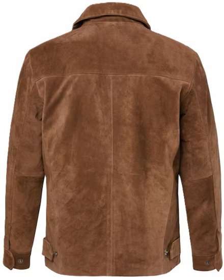 JP1880 Leather Jacket Genuine Cowhide Brown - Bundy - Bundy Nadměrné Velikosti - 2XL-8XL