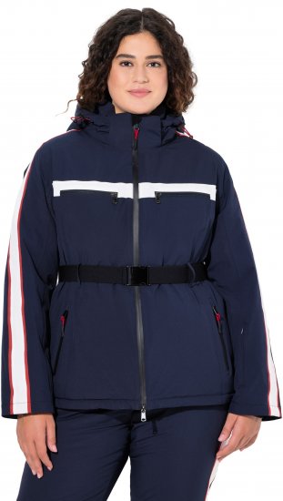 Ulla Popken Triple Function Racing Stripe Jacket Navy - Bundy - 