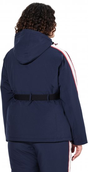 Ulla Popken Triple Function Racing Stripe Jacket Navy - Bundy - 
