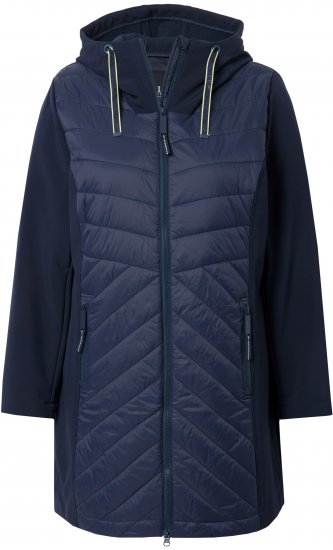 Ulla Popken HYPRAR Softshell Long Cut Jacket Navy - Bundy - 