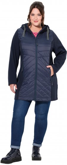 Ulla Popken HYPRAR Softshell Long Cut Jacket Navy - Bundy - 