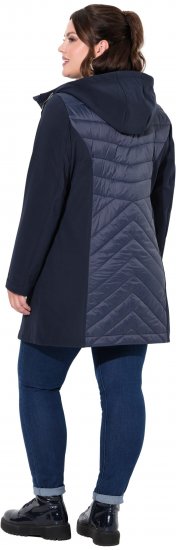 Ulla Popken HYPRAR Softshell Long Cut Jacket Navy - Bundy - 
