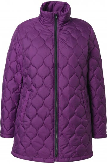 Ulla Popken HYPRAR Water-Repellent Quilted Jacket Plum - Bundy - 
