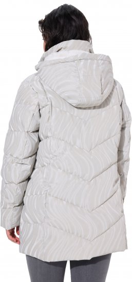 Ulla Popken HYPRAR Wave Quilted Water-Repellent Jacket Off-White - Bundy - 