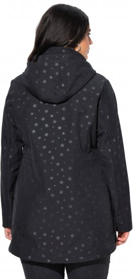 Ulla Popken HYPRAR Star Print Softshell Jacket Black - Bundy - 