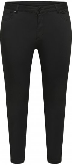 Kaffe Curve Dina Slim džíny ve zkrácené délce Černá - Džíny & Kalhoty ve Velkých Velikostech – Plus Size - 