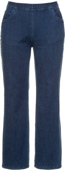Ulla Popken Wide Leg Elastic Waist Mary Fit Marlene Stretch Jeans Denim Blue - Džíny & Kalhoty ve Velkých Velikostech – Plus Size - 