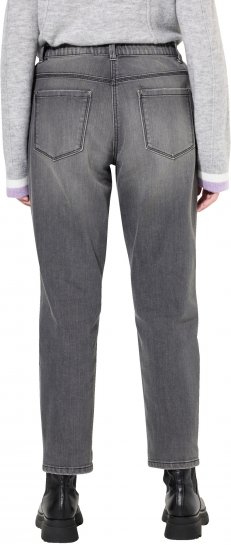 Ulla Popken Distressed Stretch Fit Boyfriend Jeans Dark Denim Blue - Džíny & Kalhoty ve Velkých Velikostech – Plus Size - 