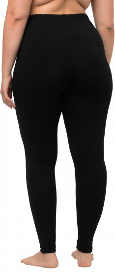 Ulla Popken Basic Stretch Knit Ankle Length Leggings Black - Džíny & Kalhoty ve Velkých Velikostech – Plus Size - 