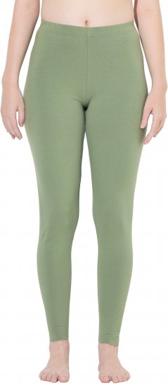 Ulla Popken Basic Stretch Knit Ankle Length Leggings Olive - Džíny & Kalhoty ve Velkých Velikostech – Plus Size - 