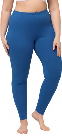 Ulla Popken Basic Stretch Knit Ankle Length Leggings Grey Blue - Džíny & Kalhoty ve Velkých Velikostech – Plus Size - 