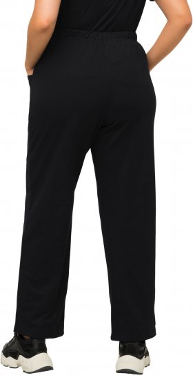 Ulla Popken Pull On Knit Straight Leg Pocket Pants Black - DÁMSKÉ OBLEČENÍ 40-66 - 