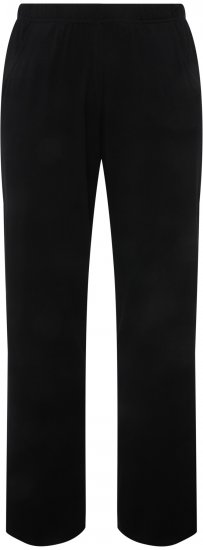 Ulla Popken Bootcut Elastic Waist Cotton French Terry Sport Pants Black - Džíny & Kalhoty ve Velkých Velikostech – Plus Size - 
