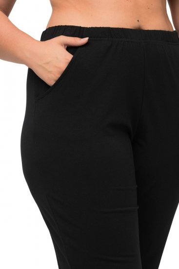 Ulla Popken Bootcut Elastic Waist Cotton French Terry Sport Pants Black - Ulla Popken - Ulla Popken plus size oblečení