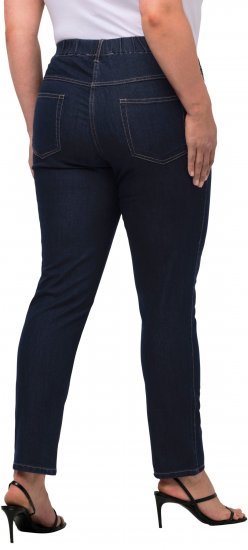Ulla Popken Denim Look All Elastic Pocket Sienna Jeggings Dark Blue Denim - Džíny & Kalhoty ve Velkých Velikostech – Plus Size - 