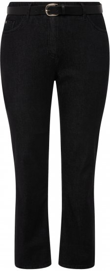 Ulla Popken Sammy Fit Slim Leg Stretch Jeans Black - Džíny & Kalhoty ve Velkých Velikostech – Plus Size - 