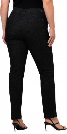 Ulla Popken Sammy Fit Slim Leg Stretch Jeans Black - Džíny & Kalhoty ve Velkých Velikostech – Plus Size - 