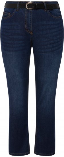 Ulla Popken Sammy Fit Slim Leg Stretch Jeans Blue Denim - Džíny & Kalhoty ve Velkých Velikostech – Plus Size - 