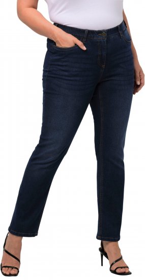Ulla Popken Sammy Fit Slim Leg Stretch Jeans Blue Denim - Džíny & Kalhoty ve Velkých Velikostech – Plus Size - 