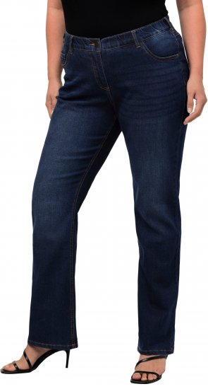 Ulla Popken Marie Fit Bootcut Stretch Jeans Blue Denim - Džíny & Kalhoty ve Velkých Velikostech – Plus Size - 