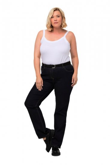 Ulla Popken Marie Fit Bootcut Stretch Jeans Dark Blue Denim - Ulla Popken - Ulla Popken plus size oblečení