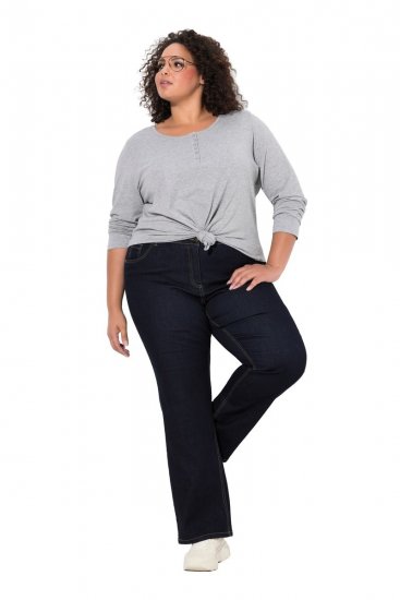 Ulla Popken Marie Fit Bootcut Stretch Jeans Dark Blue Denim - Ulla Popken - Ulla Popken plus size oblečení