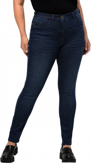 Ulla Popken Stretch Sarah Fit Skinny Jeans Blue Denim - Džíny & Kalhoty ve Velkých Velikostech – Plus Size - 