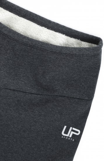 Ulla Popken Faux Fur Lined Stretch Leggings Charcoal - Džíny & Kalhoty ve Velkých Velikostech – Plus Size - 