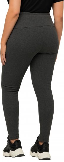 Ulla Popken Faux Fur Lined Stretch Leggings Charcoal - Džíny & Kalhoty ve Velkých Velikostech – Plus Size - 