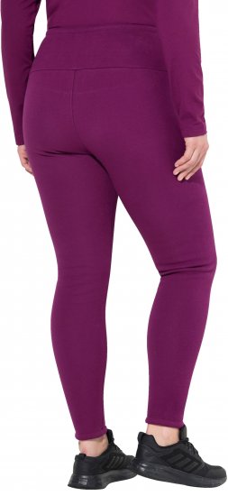 Ulla Popken Faux Fur Lined Stretch Leggings Pink Berry - Džíny & Kalhoty ve Velkých Velikostech – Plus Size - 