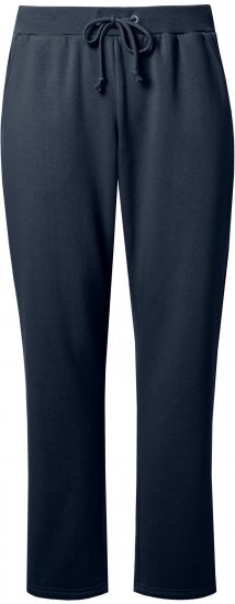Ulla Popken Basic Drawstring Elastic Waist Cotton Blend Joggers Navy - Džíny & Kalhoty ve Velkých Velikostech – Plus Size - 