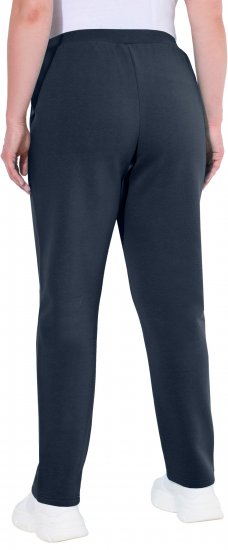 Ulla Popken Basic Drawstring Elastic Waist Cotton Blend Joggers Navy - Džíny & Kalhoty ve Velkých Velikostech – Plus Size - 
