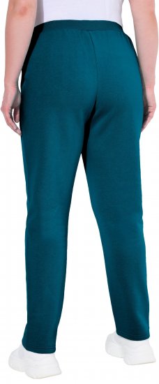 Ulla Popken Basic Drawstring Elastic Waist Cotton Blend Joggers Cerulean - Džíny & Kalhoty ve Velkých Velikostech – Plus Size - 