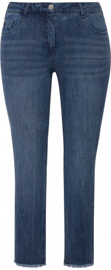 Ulla Popken Positive Thoughts Slim Leg Sarah Fit Stretch Jeans Blue Denim - DÁMSKÉ OBLEČENÍ 40-66 - 