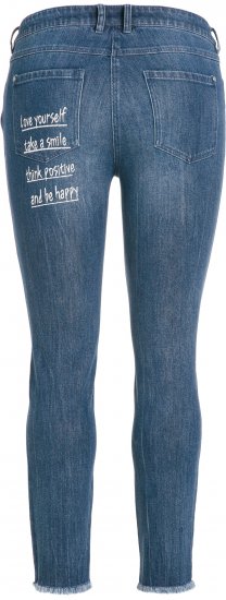 Ulla Popken Positive Thoughts Slim Leg Sarah Fit Stretch Jeans Blue Denim - DÁMSKÉ OBLEČENÍ 40-66 - 