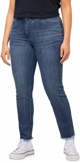 Ulla Popken Positive Thoughts Slim Leg Sarah Fit Stretch Jeans Blue Denim - DÁMSKÉ OBLEČENÍ 40-66 - 