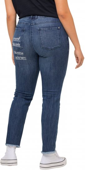 Ulla Popken Positive Thoughts Slim Leg Sarah Fit Stretch Jeans Blue Denim - DÁMSKÉ OBLEČENÍ 40-66 - 