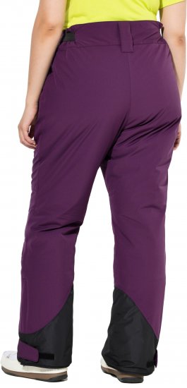 Ulla Popken HYPRAR Triple Function Ski Pants Grape Red - Džíny & Kalhoty ve Velkých Velikostech – Plus Size - 