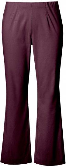 Ulla Popken Bengaline Elastic Waist Thermal Pants Aubergine - Džíny & Kalhoty ve Velkých Velikostech – Plus Size - 