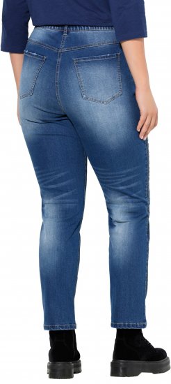 Ulla Popken Rhinestone Detail Stretch Fit Jeans Denim Blue - Džíny & Kalhoty ve Velkých Velikostech – Plus Size - 