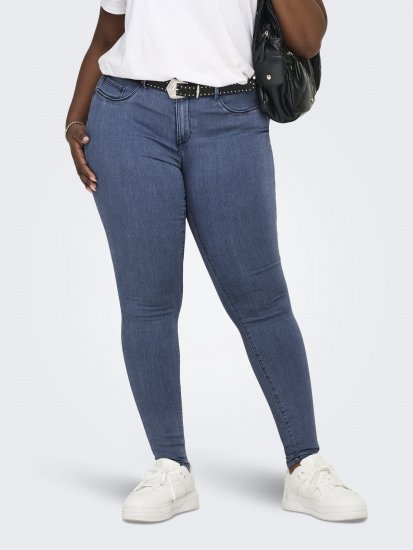 Only Carmakoma Thunder Life Skinny Fit Jeans Blue Denim - Džíny & Kalhoty ve Velkých Velikostech – Plus Size - 