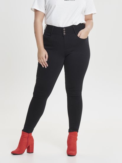 Only Carmakoma Anna Life Skinny Jeans Black - Džíny - 