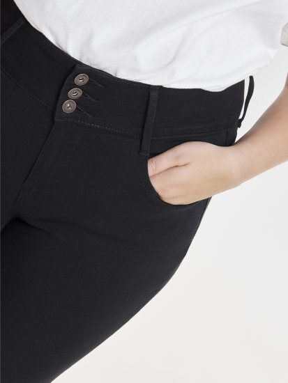 Only Carmakoma Anna Life Skinny Jeans Black - Džíny - 