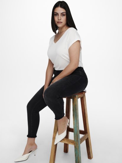 Only Carmakoma Willy Skinny Fit Jeans Black - Džíny - 