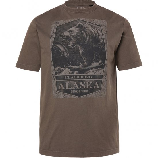 JP1880 T-Shirt Short Sleeve Alaska Dark Brown - Trička - Trička nadměrné velikosti - 2XL-14XL