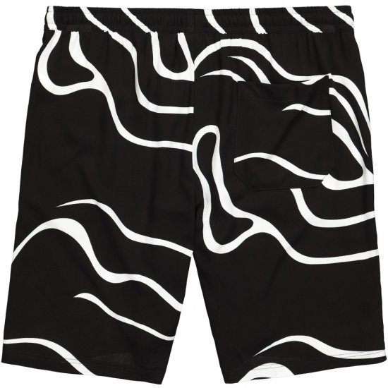 JP1880 Bermuda Shorts Soft Viscose All-over Print Black - Šortky - Šortky Nadměrné Velikosti W40-W60