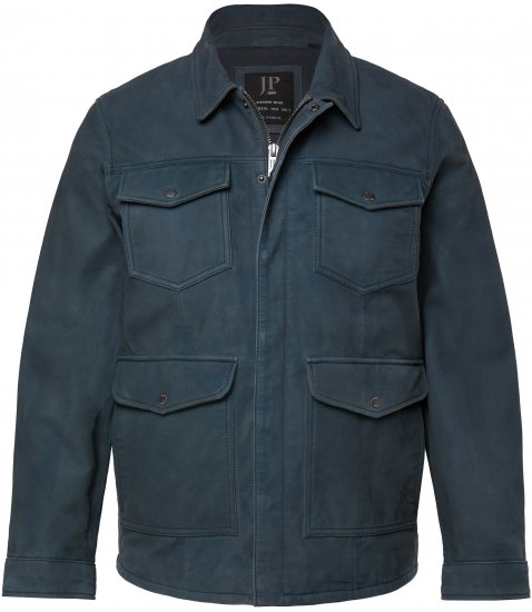 JP1880 Fine Lamb Leather Jacket Deep Sea Blue - Bundy - Bundy Nadměrné Velikosti - 2XL-8XL
