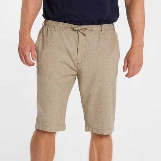 North Latitude 41106 Linen Shorts Beige - Šortky - Šortky Nadměrné Velikosti W40-W60